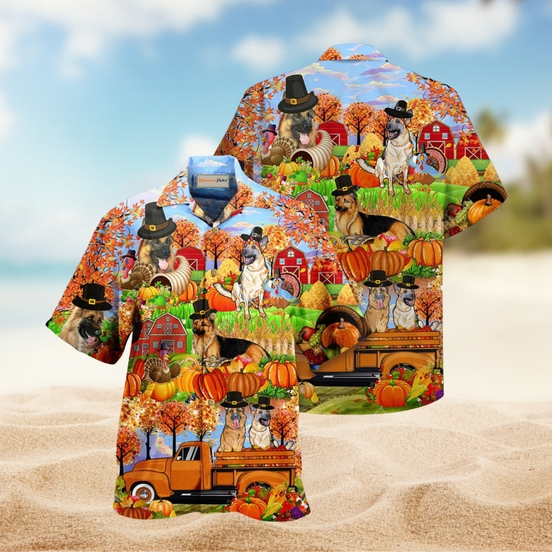 Autumn Dogs Hawaiian Shirt For Island Vacations, Resort Wear, And Relaxed Seasonal Style
