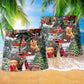Beagle Dogs Love Christmas Every Time Hawaiian Beach Shorts For Holiday Beach Days