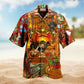 Summer Christmas July Driving Santa Beach Hawaiian Shirt Pattern Detail For Outdoor Gatherings