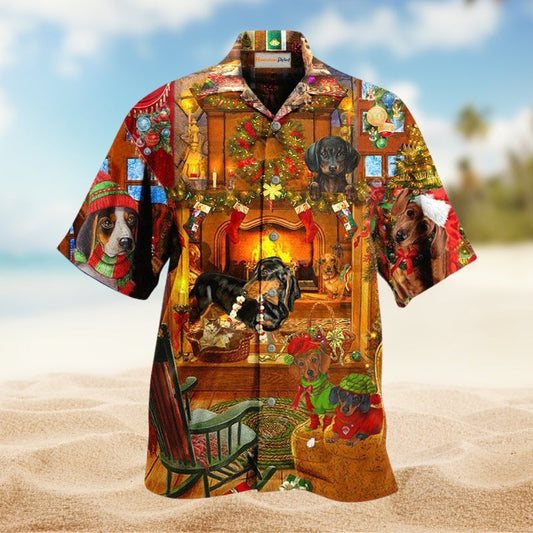 Summer Christmas July Driving Santa Beach Hawaiian Shirt Pattern Detail For Outdoor Gatherings