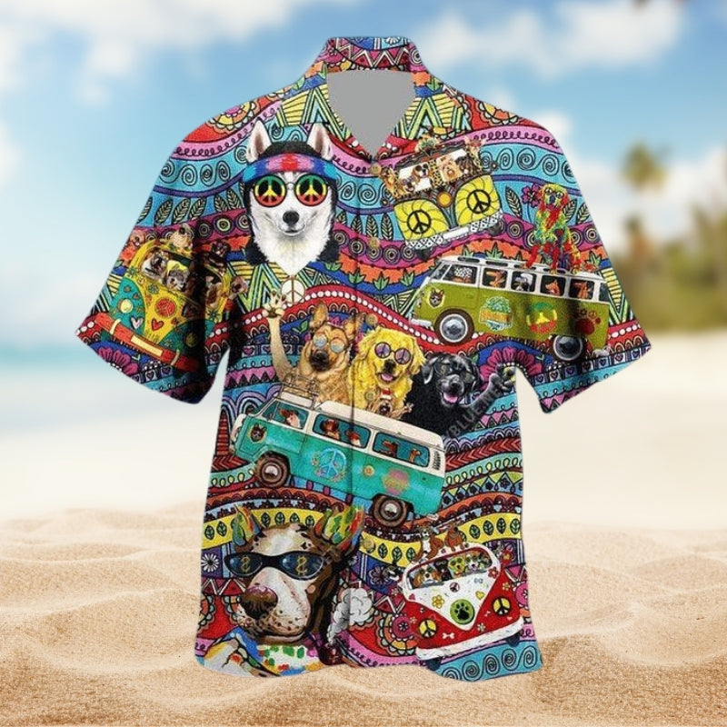 Dogs Style Hawaiian Shirt For Coastal Adventure, Tropical Retreat, And Relaxed Resort Style