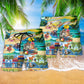 Dog Paws Board Summer Beach Shorts Pattern Detail For Everyday Outings And Leisure And Relaxation
