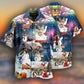 Funny Dogs Snowdog Christmas Night Hawaiian Shirt For Beach Parties And Weekend Getaways
