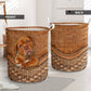 Dogue De Bordeaux Dog Rattan Texture Laundry Basket For Room Home Organizer