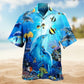 Dolphin Creative Pattern Hawaiian Shirt For Beach Days, Summer Outings, And Thoughtful Gift Giving
