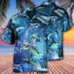 Dolphin Icy Winter Galaxy Hawaiian Shirt Pattern Detail For Summer Holidays And Outdoor Fun