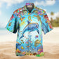 Dolphin Life In The Ocean World Hawaiian Shirt For Summer Vacation Beach Travel And Relaxed Casual Wear