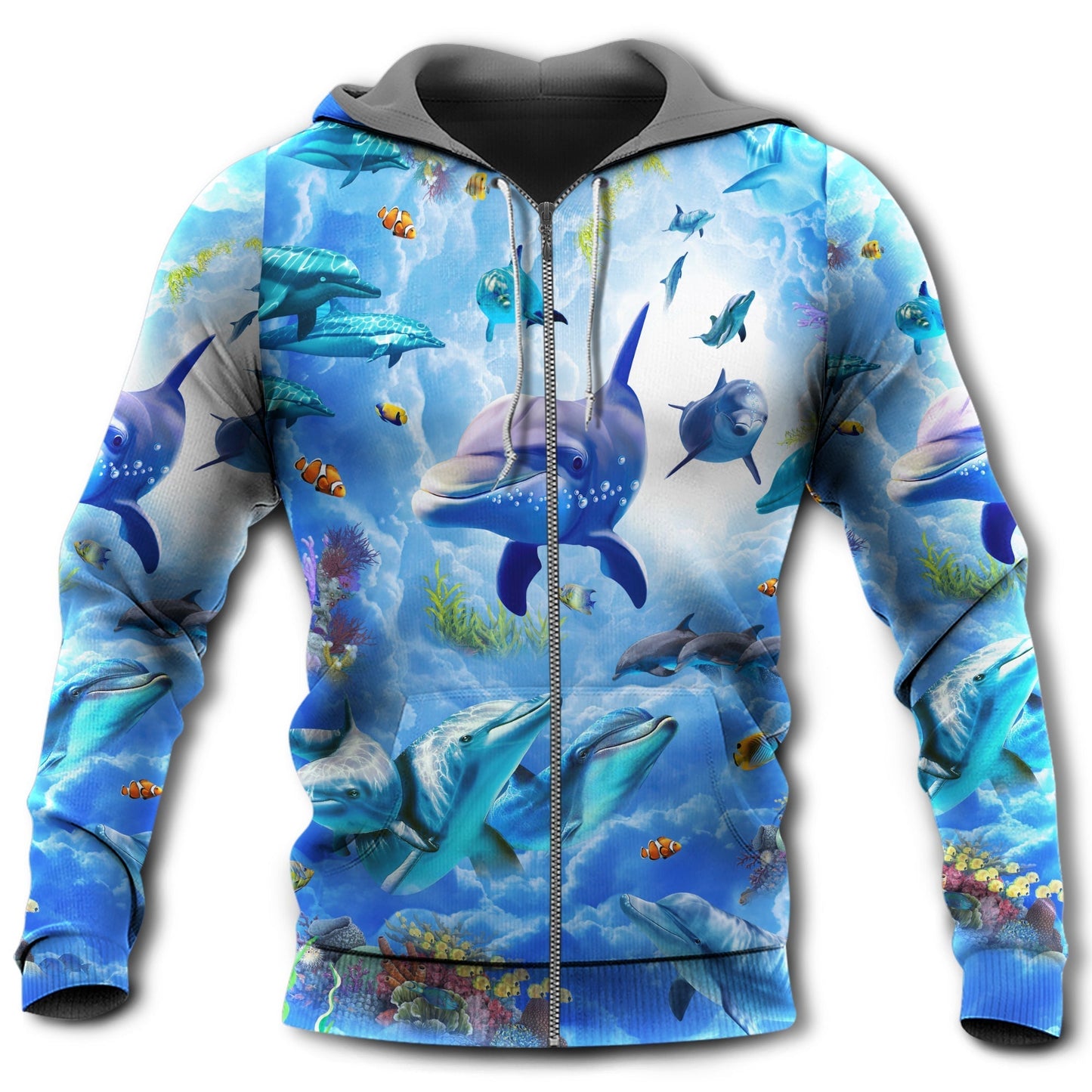 Dolphin Spirit Animal Hoodie For Coastal Travel Casual Outfits And Relaxed Daily Wear