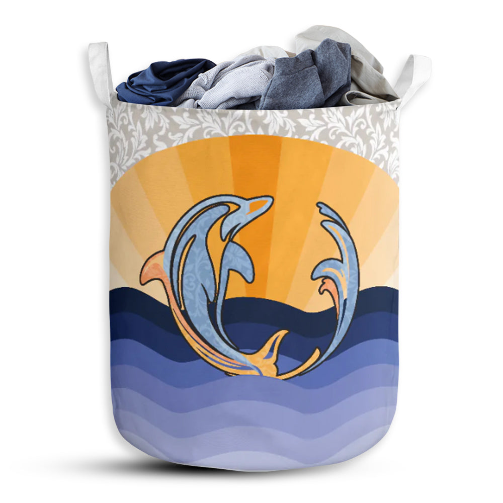 Dolphin Palette Color Laundry Basket For Bathroom Bedroom Storage