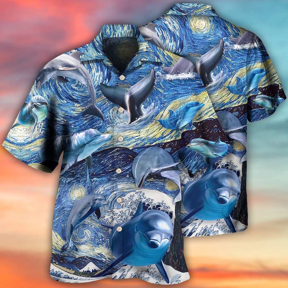 Dolphin Friend Hawaiian Shirt Design Detail For Sunny Adventures And Casual Wear