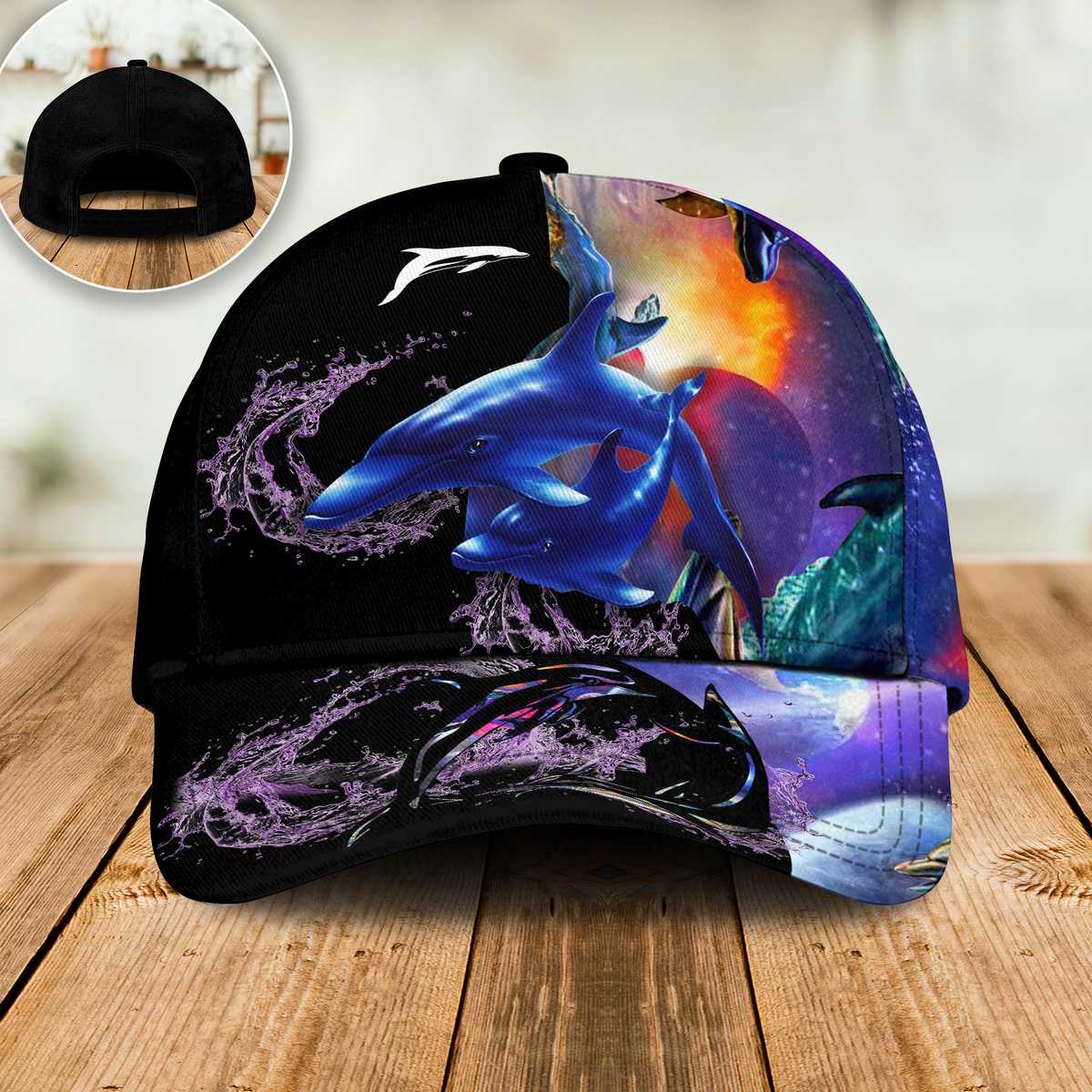 Dolphin Into The Galaxy Classic Cap For Holiday Trips Daily Outfits And Thoughtful Gifting