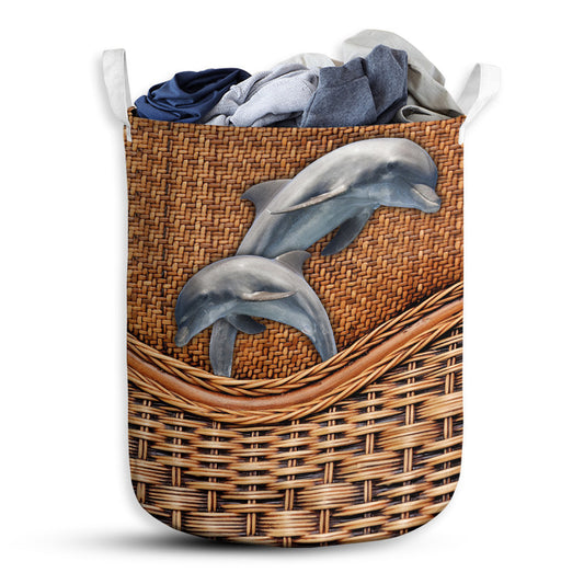 Small Size Dolphin Laundry Basket For Bathroom Bedroom Storage