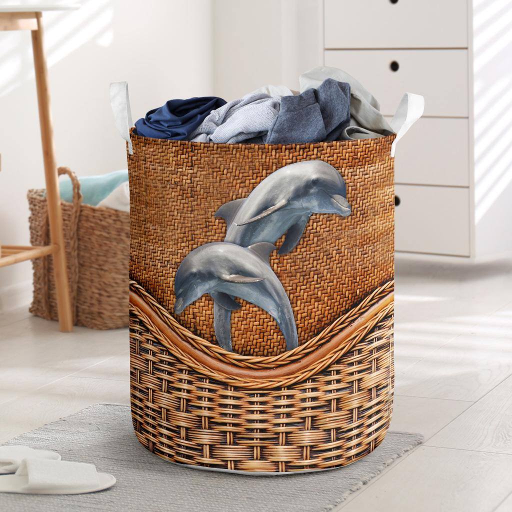 Dolphin Laundry Basket For Room Home Organizer