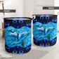 Dolphin Galaxy Blue Style Laundry Basket For Room Home Organizer