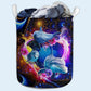 Small Size Dolphin Mysterious World Laundry Basket For Bathroom Bedroom Storage