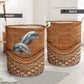 Dolphin With Their Love Laundry Basket For Room Home Organizer