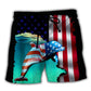 Dolphin Independence Day Beach Shorts Print Detail For Thoughtful Gift Giving