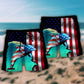 Independence Day Dolphin Beach Shorts Pattern Detail For Relaxed Weekends And Relaxed Casual Wear