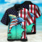 Dolphin Independence Day Hawaiian Shirt For Summer Vacation And Beach Travel