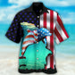 Dolphin Independence Day Hawaiian Shirt Pattern View For Relaxed Warm Weather Outfits
