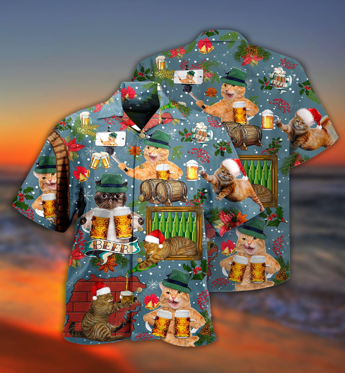 Funny Vintage Beer Humor Hawaiian Shirt Design Detail For Beach Days And Holiday Travel