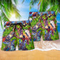 Donkey Be Smart Be Badass Animals Hawaiian Print Beach Shorts For Tropical Holidays And Weekend Adventures