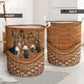 Donkey Rattan Texture Laundry Basket For Room Home Organizer
