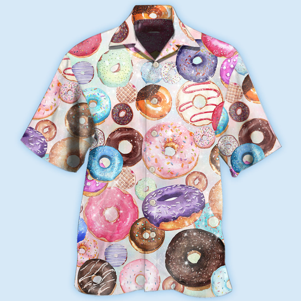 Food Donut Hawaiian Shirt Design View For Resort Travel And Thoughtful Gifting
