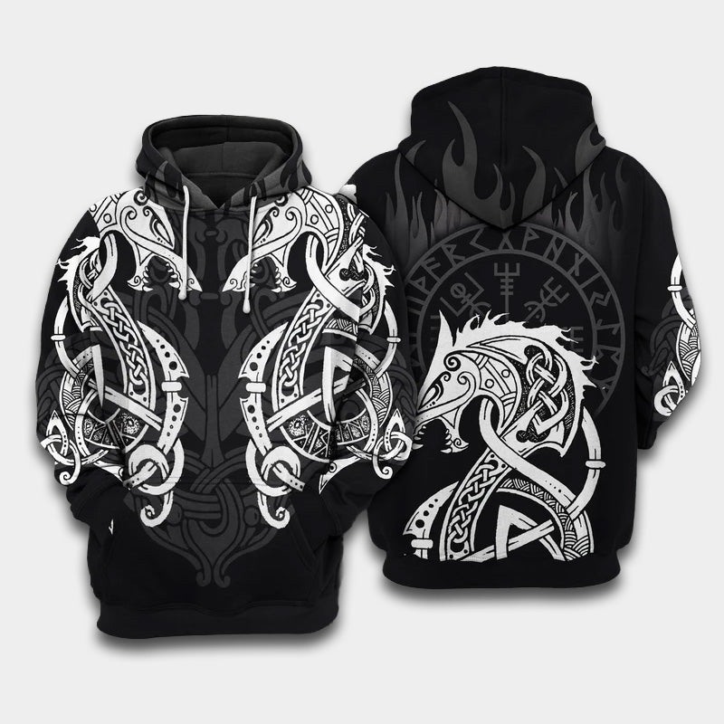 Double Dragon Fire Hoodie For Creative Casual Style Seasonal Outings And Comfort