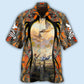 Orange Dove Hunting Hawaiian Shirt For Vacation Days And Relaxed Coastal Outings