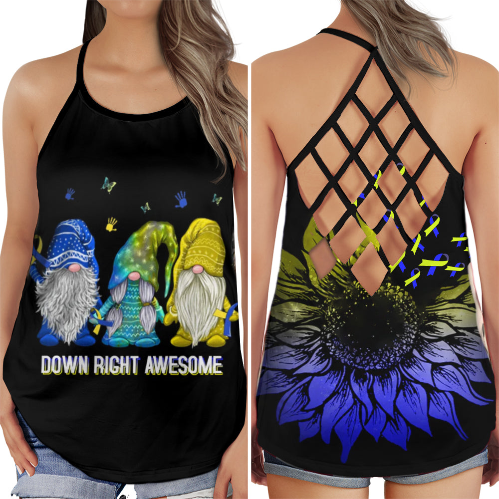 Down Syndrome Bold Gnome Hollow Tank Top For Community Events And Positive Support