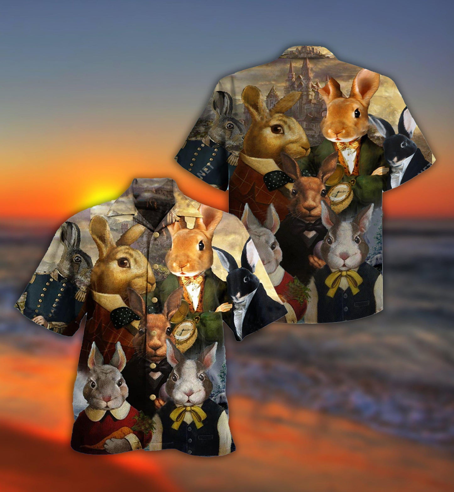 Rabbit Hawaiian Shirt With All Over Print For Tropical Getaways Outdoor Fun And Everyday Wear