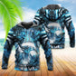 Blue Fantasy Viking Dragon Hoodie For Bold Casual Wear Seasonal Trips And Myth Inspired Gifting