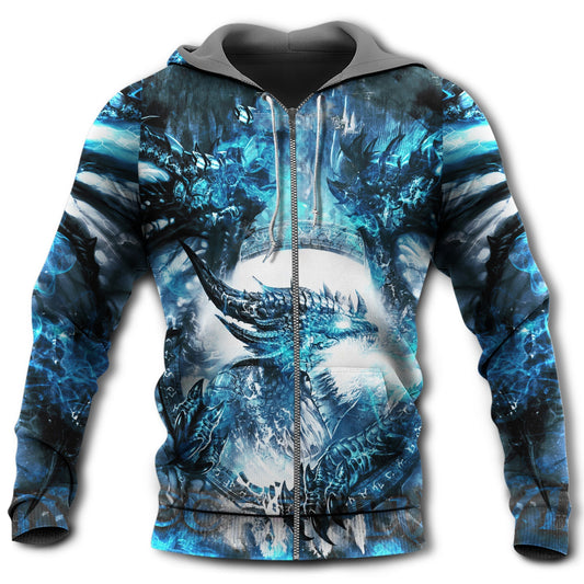 Blue Fantasy Viking Dragon Hoodie For Bold Casual Wear Seasonal Trips And Myth Inspired Gifting