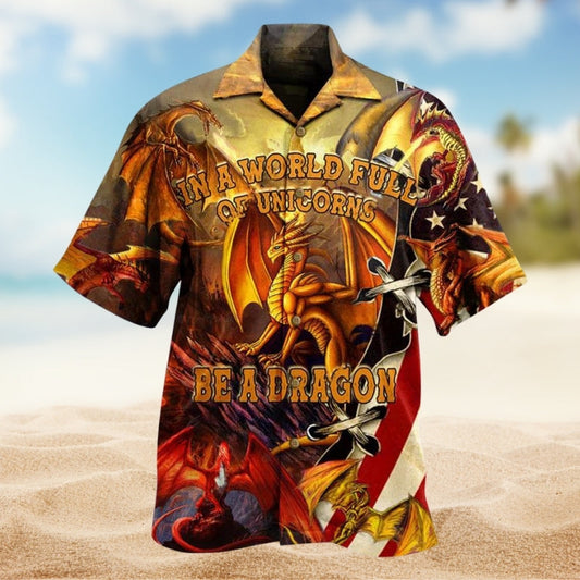 American Dragon Hawaiian Shirt For Coastal Festival And Easygoing Fashion