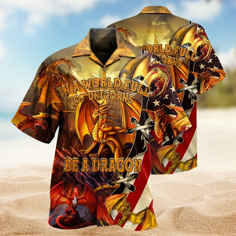American Dragon Hawaiian Shirt For Casual Weekend And Relaxed Resort Style