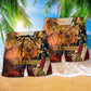 Dragon American Fire Beach Shorts Pattern View For Heritage Inspired Vacation Wear