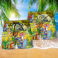 Dragon And Cats Floral Fantasy Beach Shorts Artwork Detail For Comfortable Everyday Summer Wear
