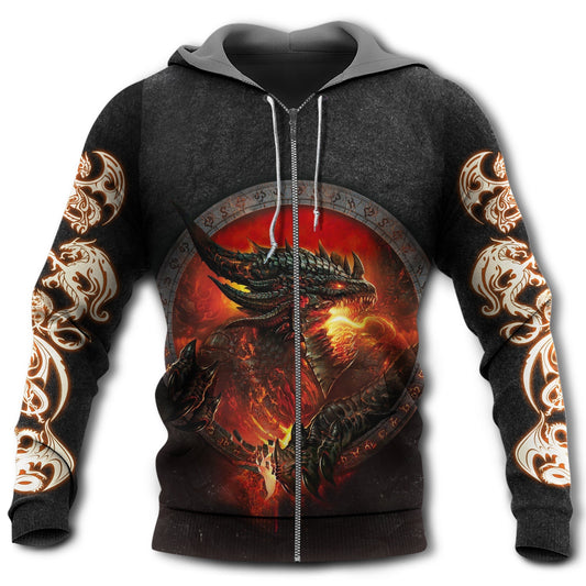 Dragon Fire Legend Hoodie For Imaginative Art Fans Seasonal Events And Relaxed Style