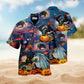 Sailing Adventure Graphic Hawaiian Shirt Pattern Detail For Coastal Travel