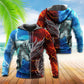Fantasy Dragon Wolf Lightning Hoodie For Mythical Adventures Weekend Outings And Thoughtful Gifting