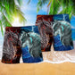 Colorful Dragon Wolf Beach Shorts Pattern Detail For Relaxed Weekends And Leisure And Relaxation