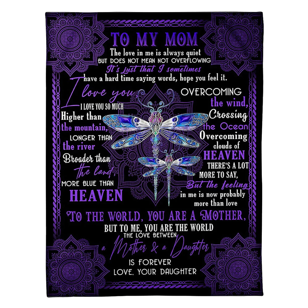 Dragon Big Hug From Daughter Flannel Blanket For Cozy Bedroom Sofa Decor