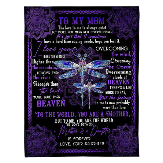 Dragon Big Hug From Daughter Flannel Blanket For Cozy Bedroom Sofa Decor