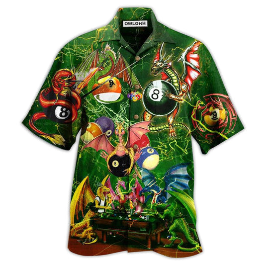 Dragon Billiard Hawaiian Shirt For Summer Vacation And Beach Travel