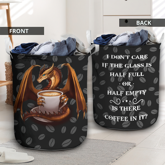 Brown Dragon Coffee Lover Laundry Basket For Bathroom Bedroom Storage