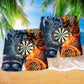 Fire Dragon Darts Beach Shorts Pattern Detail For Outdoor Activities And Laid Back Styling