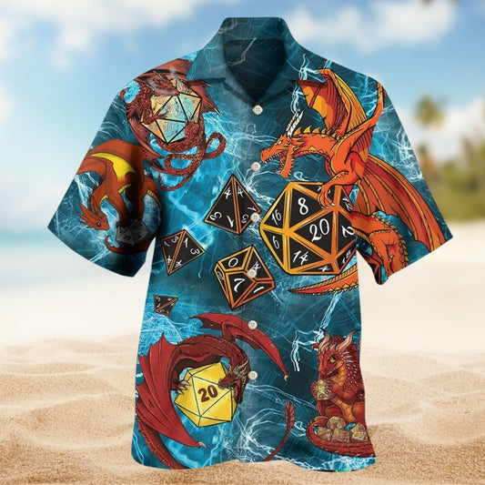 Dragon Dice Arcane Hawaiian Shirt For Resort Holiday And Weekend Wear