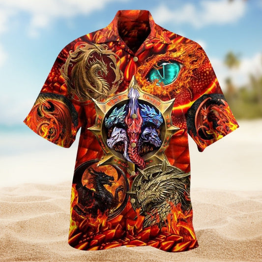Dragon Fire Hawaiian Shirt For Vacation Cruise And Everyday Comfort