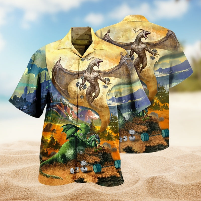Dragon Fitness Hawaiian Shirt For Beach Days, Summer Outings, And Thoughtful Gift Giving